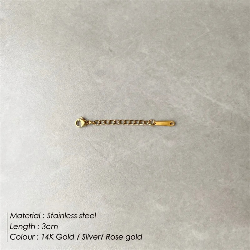 Extended Extension Tail Chain Stainless Steel  Lobster Clasps Connector For Bracelet Necklace Jewelry Making