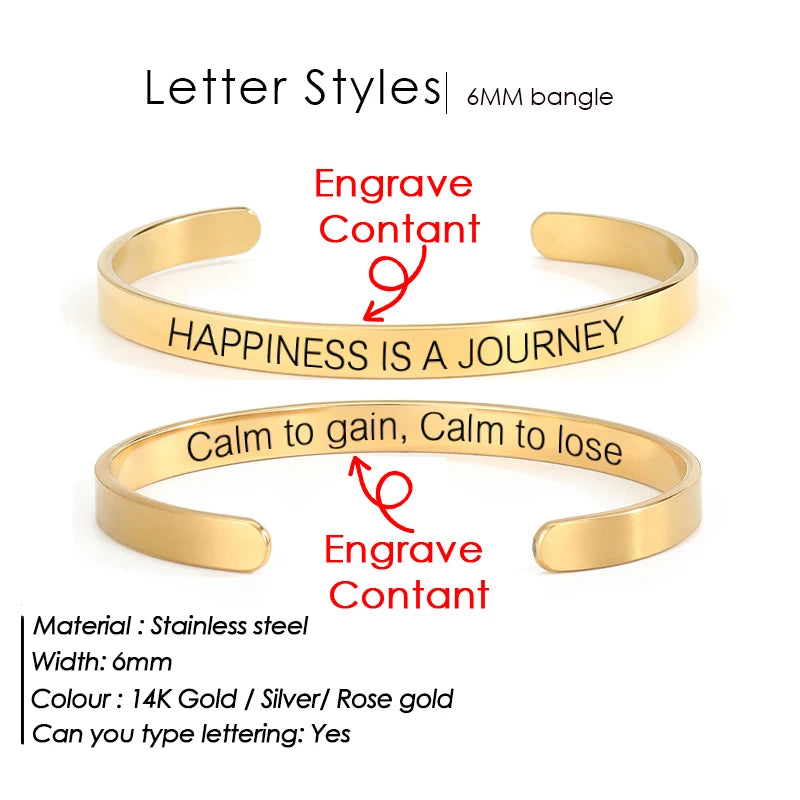 Personalized Engraved Bracelet for Women