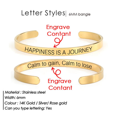 Personalized Engraved Bracelet for Women