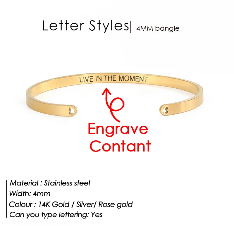 Personalized Engraved Bracelet for Women