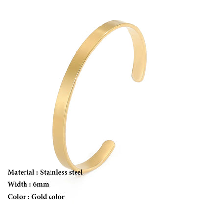 4mm/6mm Stainless Steel Bangle for Women