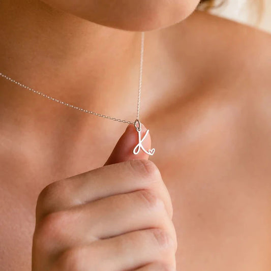 DIY Initial Pendant Necklace