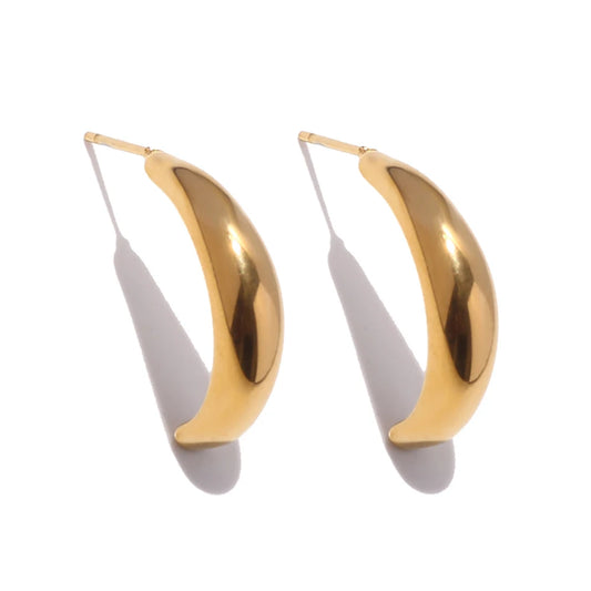 C Shape Stainless Steel Earrings for Women