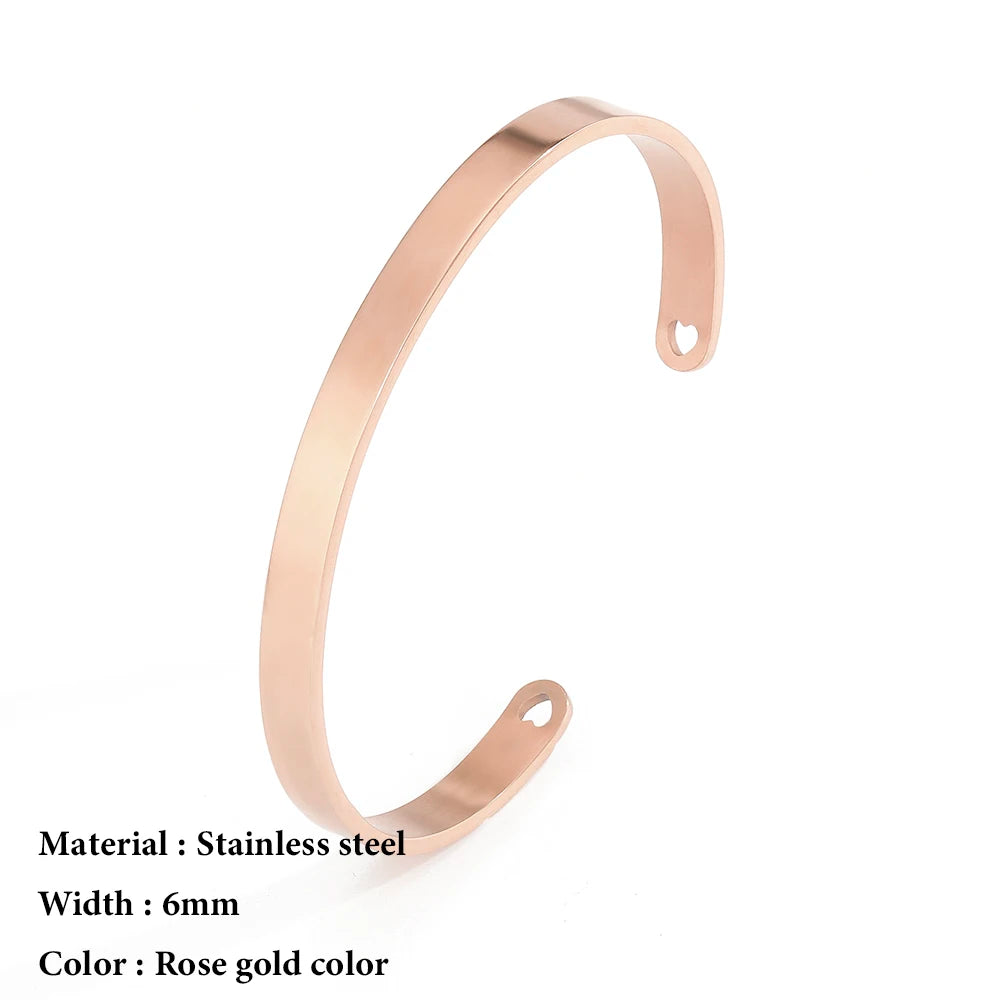 4mm/6mm Stainless Steel Bangle for Women