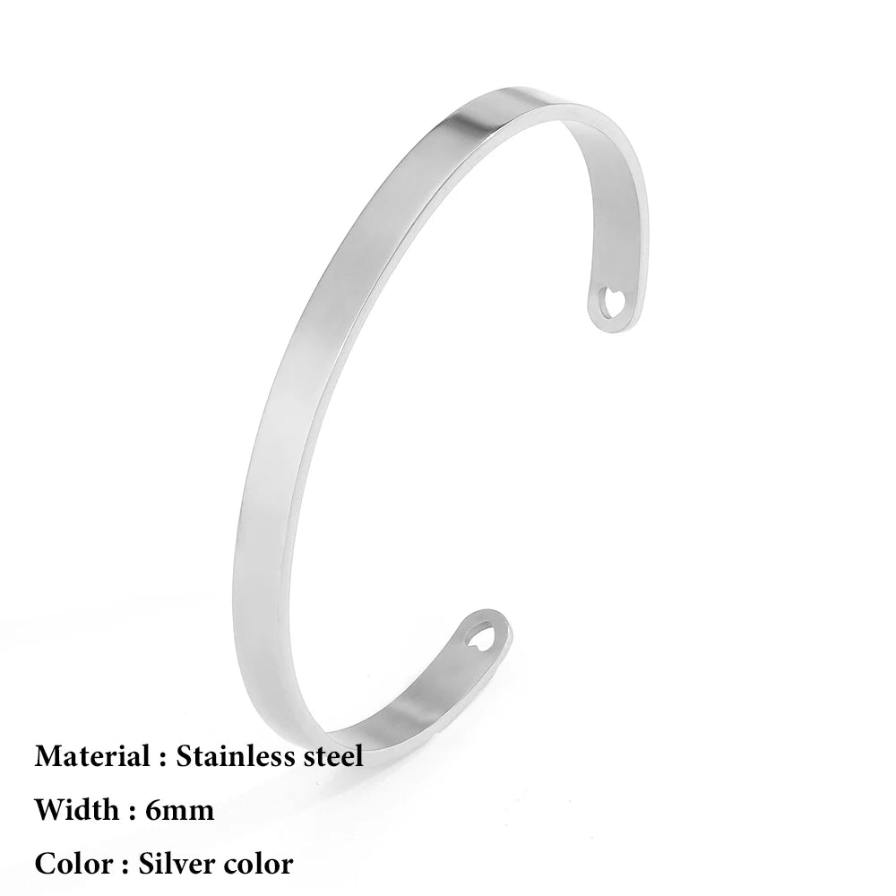 4mm/6mm Stainless Steel Bangle for Women
