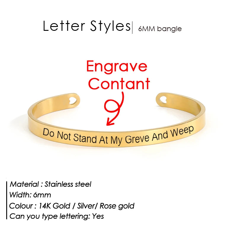Personalized Engraved Bracelet for Women