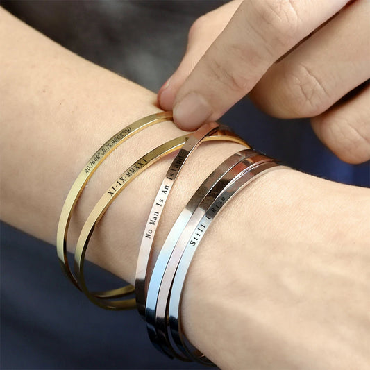 Personalized Engraved Bracelet for Women