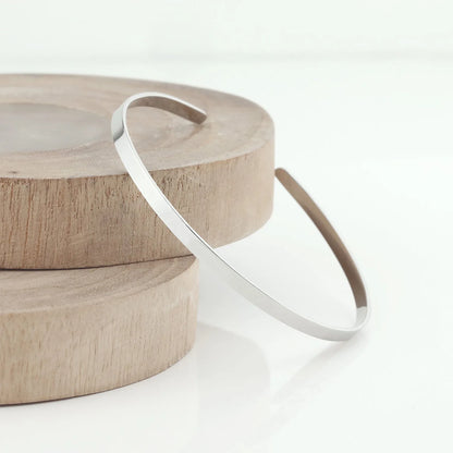 4mm/6mm Stainless Steel Bangle for Women