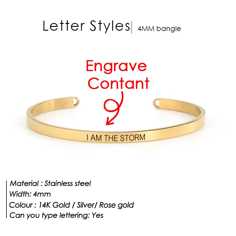 Personalized Engraved Bracelet for Women
