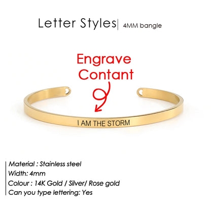 Personalized Engraved Bracelet for Women