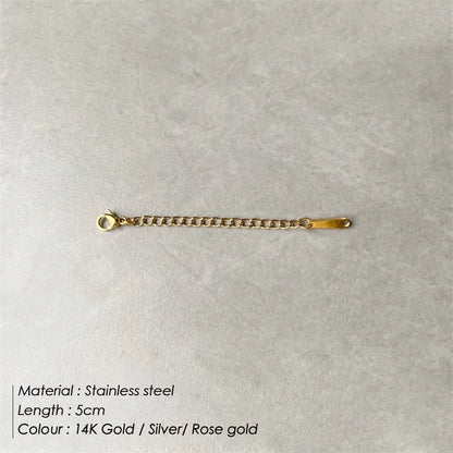 Extended Extension Tail Chain Stainless Steel  Lobster Clasps Connector For Bracelet Necklace Jewelry Making