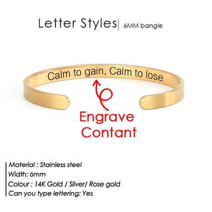 Personalized Engraved Bracelet for Women