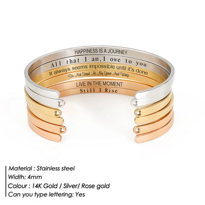 Personalized Engraved Bracelet for Women