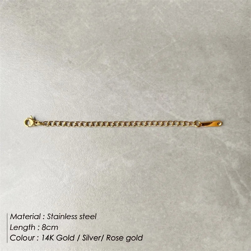 Extended Extension Tail Chain Stainless Steel  Lobster Clasps Connector For Bracelet Necklace Jewelry Making
