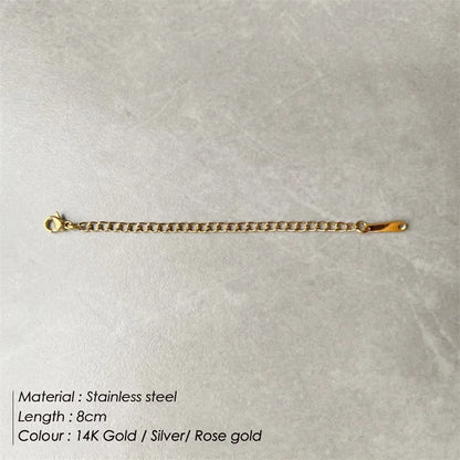 Extended Extension Tail Chain Stainless Steel  Lobster Clasps Connector For Bracelet Necklace Jewelry Making