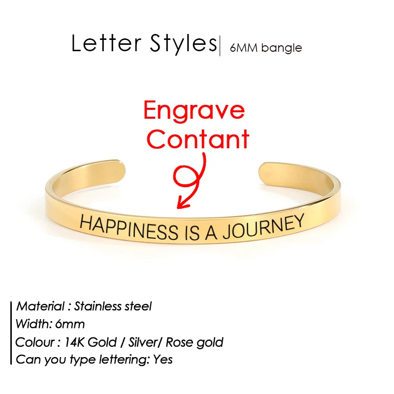 Personalized Engraved Bracelet for Women