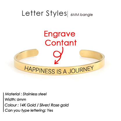 Personalized Engraved Bracelet for Women