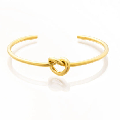 Stainless steel double knotted bracelet