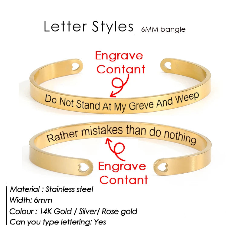 Personalized Engraved Bracelet for Women
