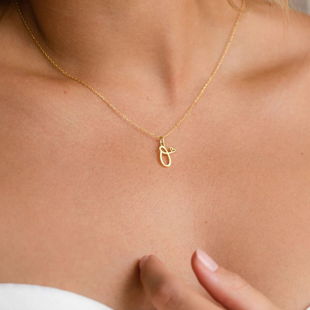 DIY Initial Pendant Necklace