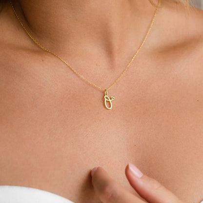 DIY Initial Pendant Necklace