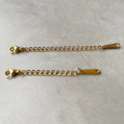 Extended Extension Tail Chain Stainless Steel  Lobster Clasps Connector For Bracelet Necklace Jewelry Making