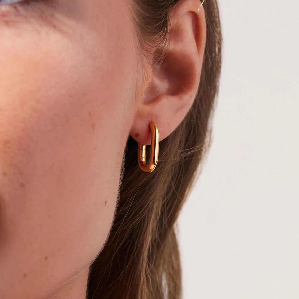 Stainless Steel Stud Earrings for Woman Prevent Allergy Fashion Vintage Handmade U-Shape Earring Circle Bride Jewelry