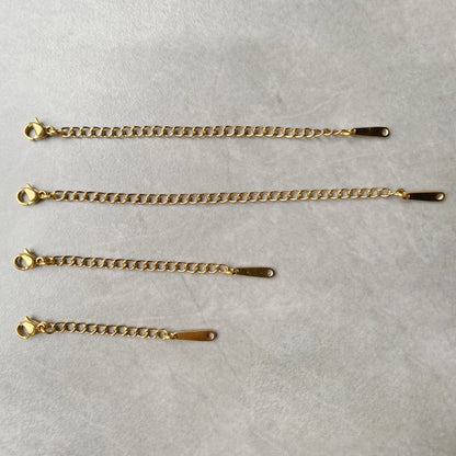 Extended Extension Tail Chain Stainless Steel  Lobster Clasps Connector For Bracelet Necklace Jewelry Making