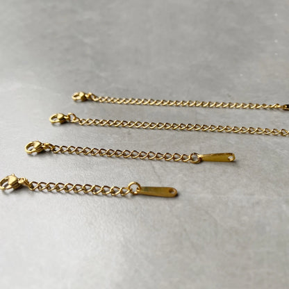 Extended Extension Tail Chain Stainless Steel  Lobster Clasps Connector For Bracelet Necklace Jewelry Making