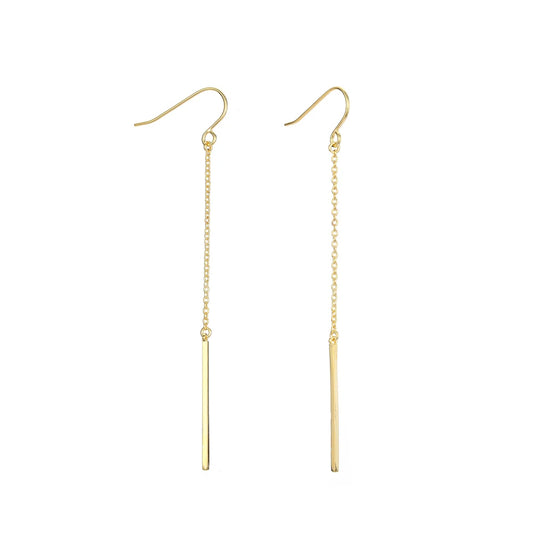 Long Fashion Stainless Steel Earrings for Women Korean Drop Dangle Earrings Minimalist Girls Party Gift Jewelry Wholesale
