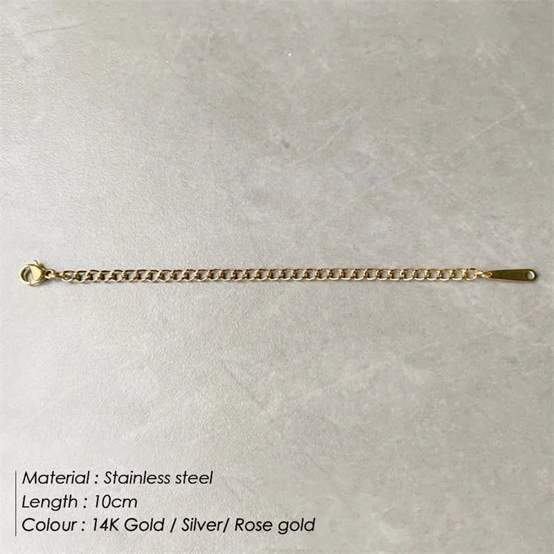 Extended Extension Tail Chain Stainless Steel  Lobster Clasps Connector For Bracelet Necklace Jewelry Making