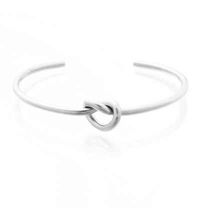 Stainless steel double knotted bracelet
