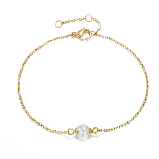 Sea Shell Pearl Ultra Thin Bracelet for Woman