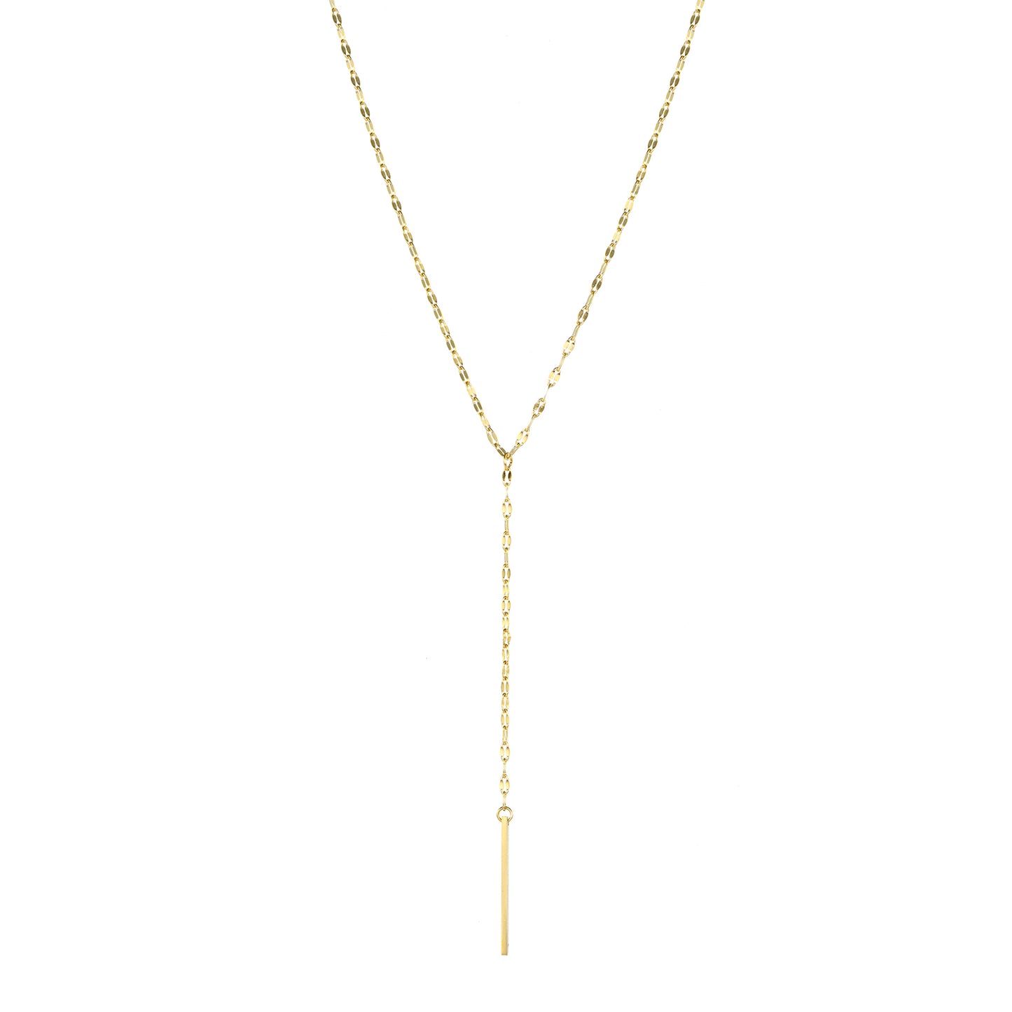 Stainless Steel Pendant Necklace for Women Simple Long Lariat Chain Vertical Minimalist Bar Dangle Necklaces Jewelry