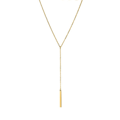 Vertical Bar Pendant Stainless Steel Necklaces