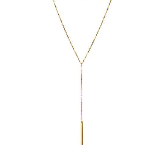 Vertical Bar Pendant Stainless Steel Necklaces
