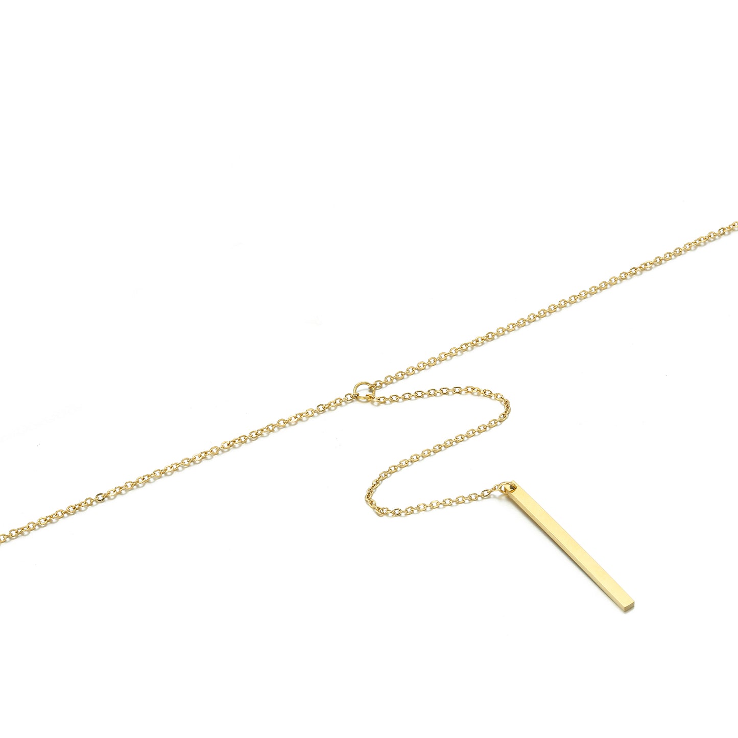 Vertical Bar Pendant Stainless Steel Necklaces