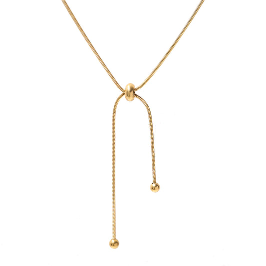 Cross Circle Snake Chain Necklace