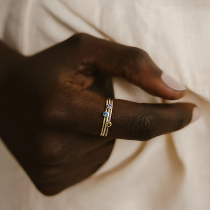 Single Diamond Birthstone Ring